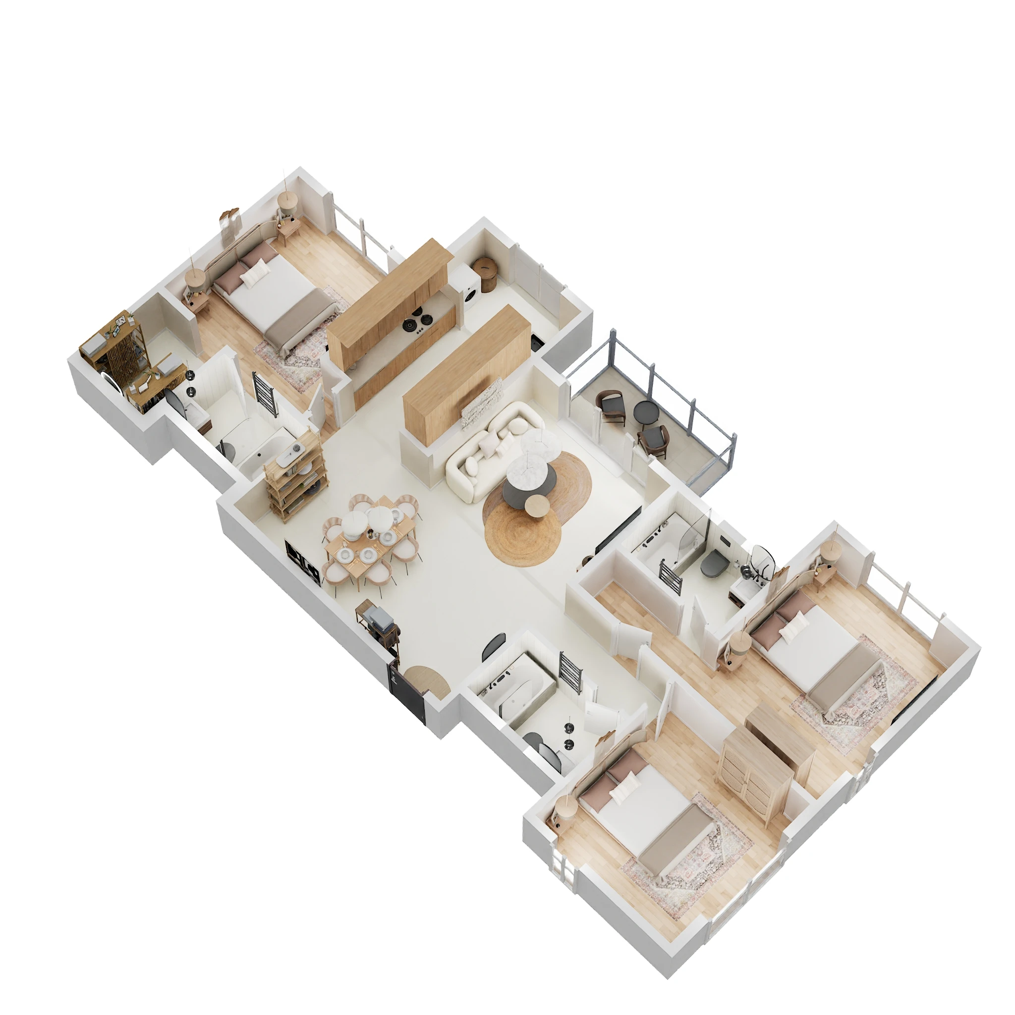 3 BHK 1798 Sq. Ft. Apartment in Brigade Residences