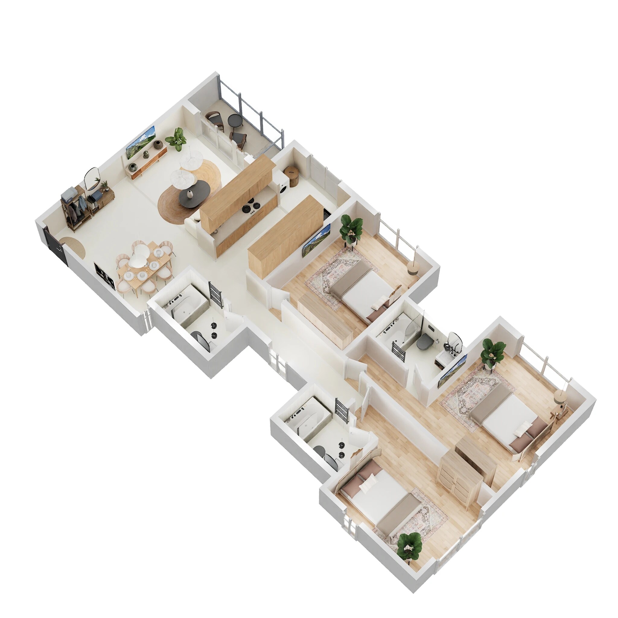 3 BHK 1820 Sq. Ft. Apartment