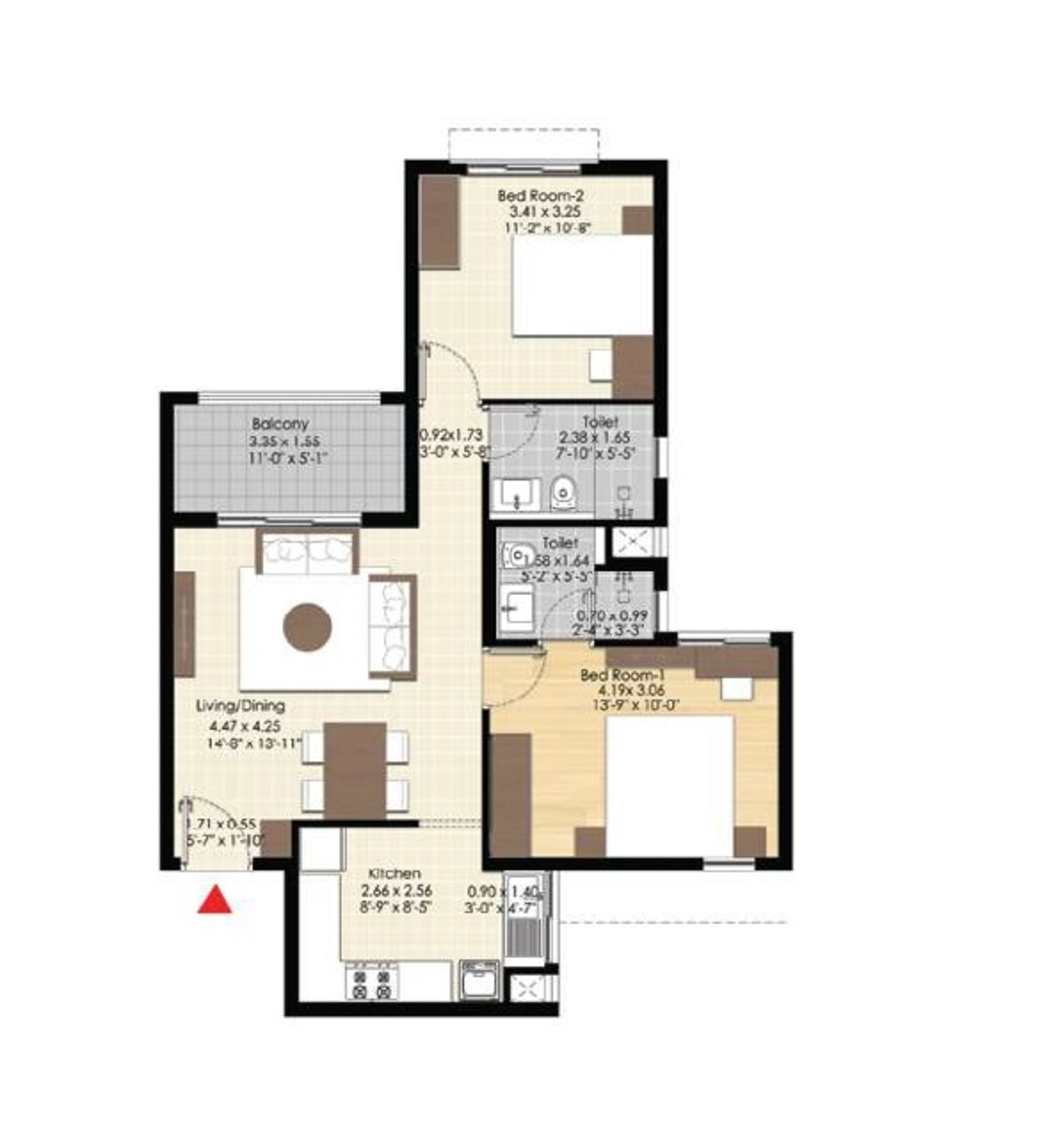 brigade xanadu apartment 2 bhk 1066sqft 20221314181333