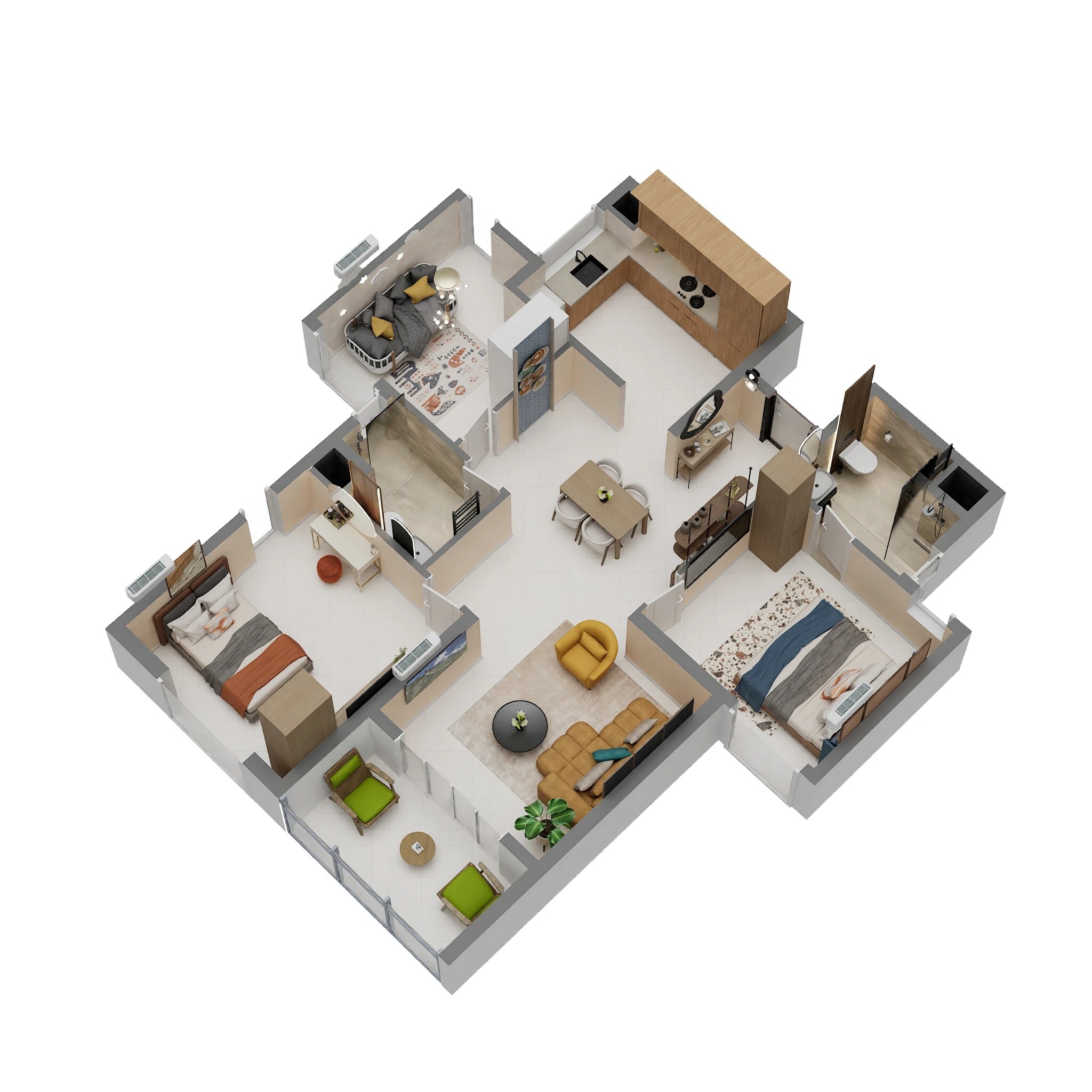 2 BHK 1292 Sq. Ft. Apartment