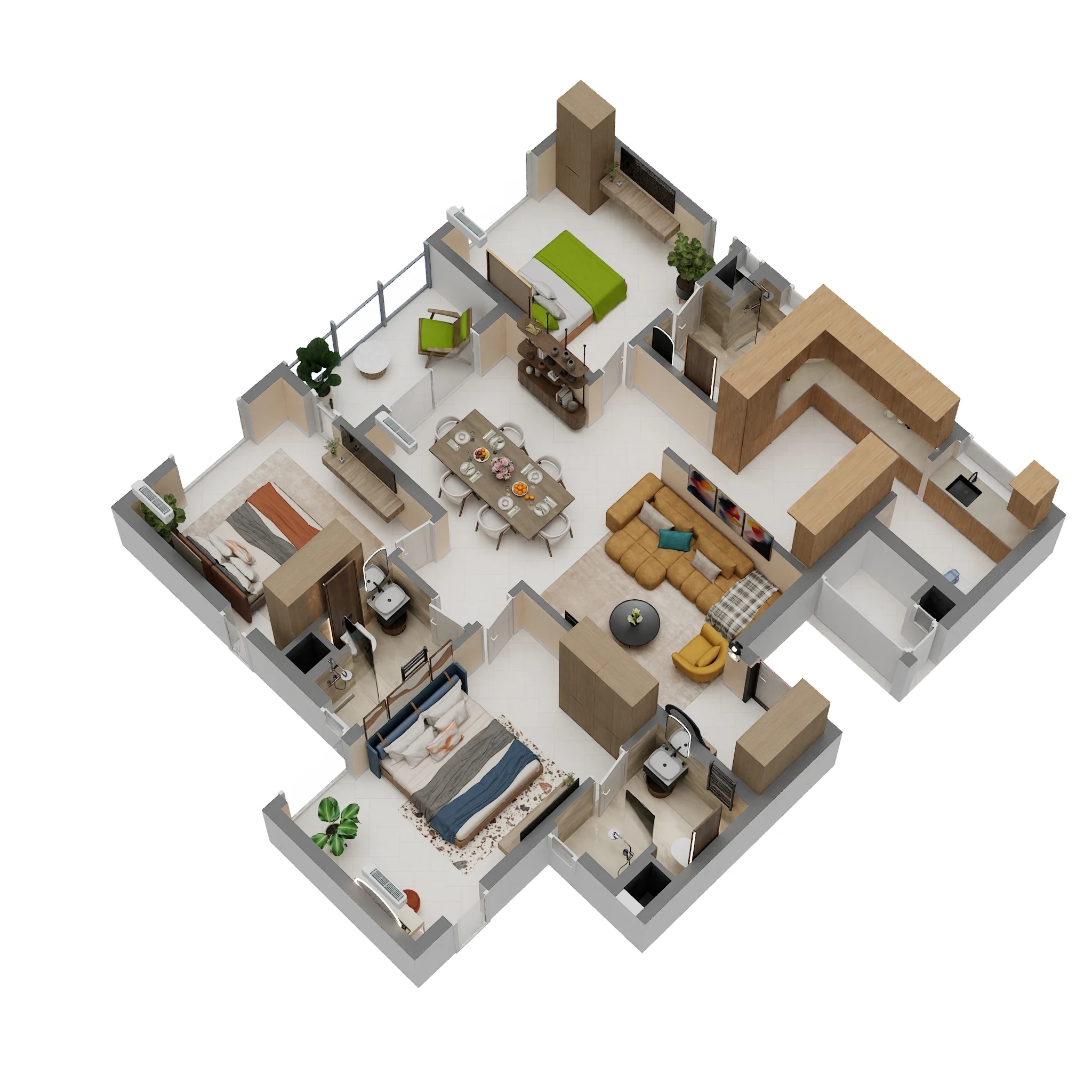 3 BHK 1873 Sq. Ft. Apartment