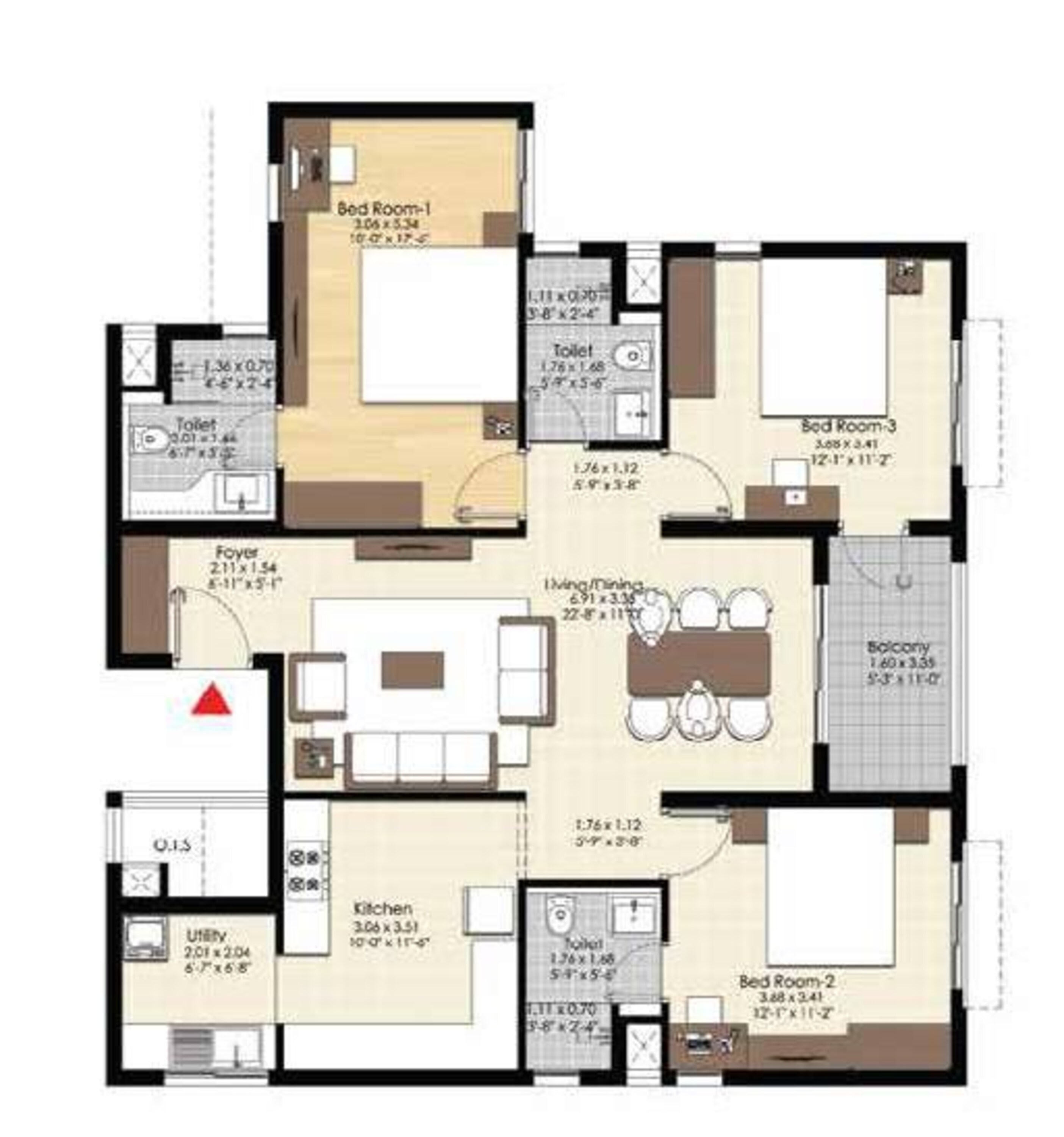 brigade xanadu apartment 3 bhk 1873sqft 20221414181403