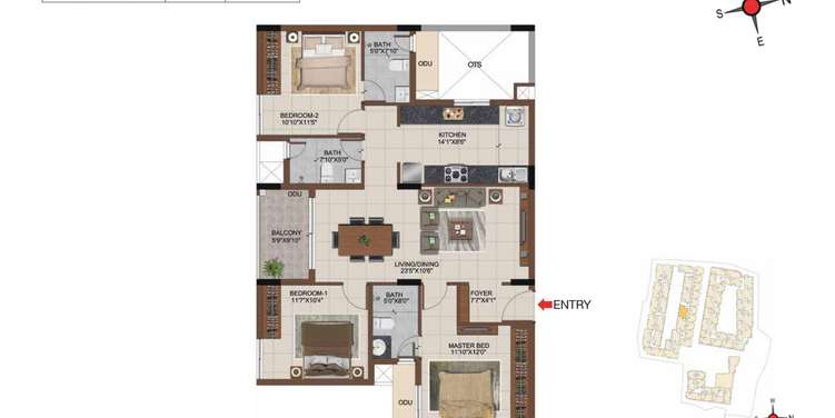 casagrand castle apartment 3 bhk 1503sqft 20204017074004