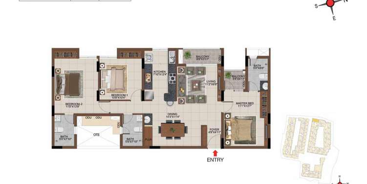 casagrand castle apartment 3 bhk 1559sqft 20203917073908