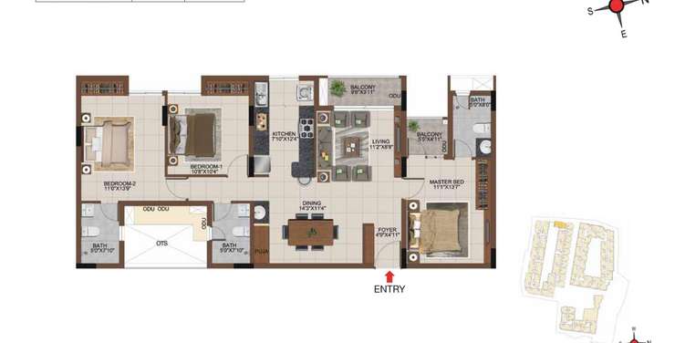 casagrand castle apartment 3 bhk 1574sqft 20203617073656