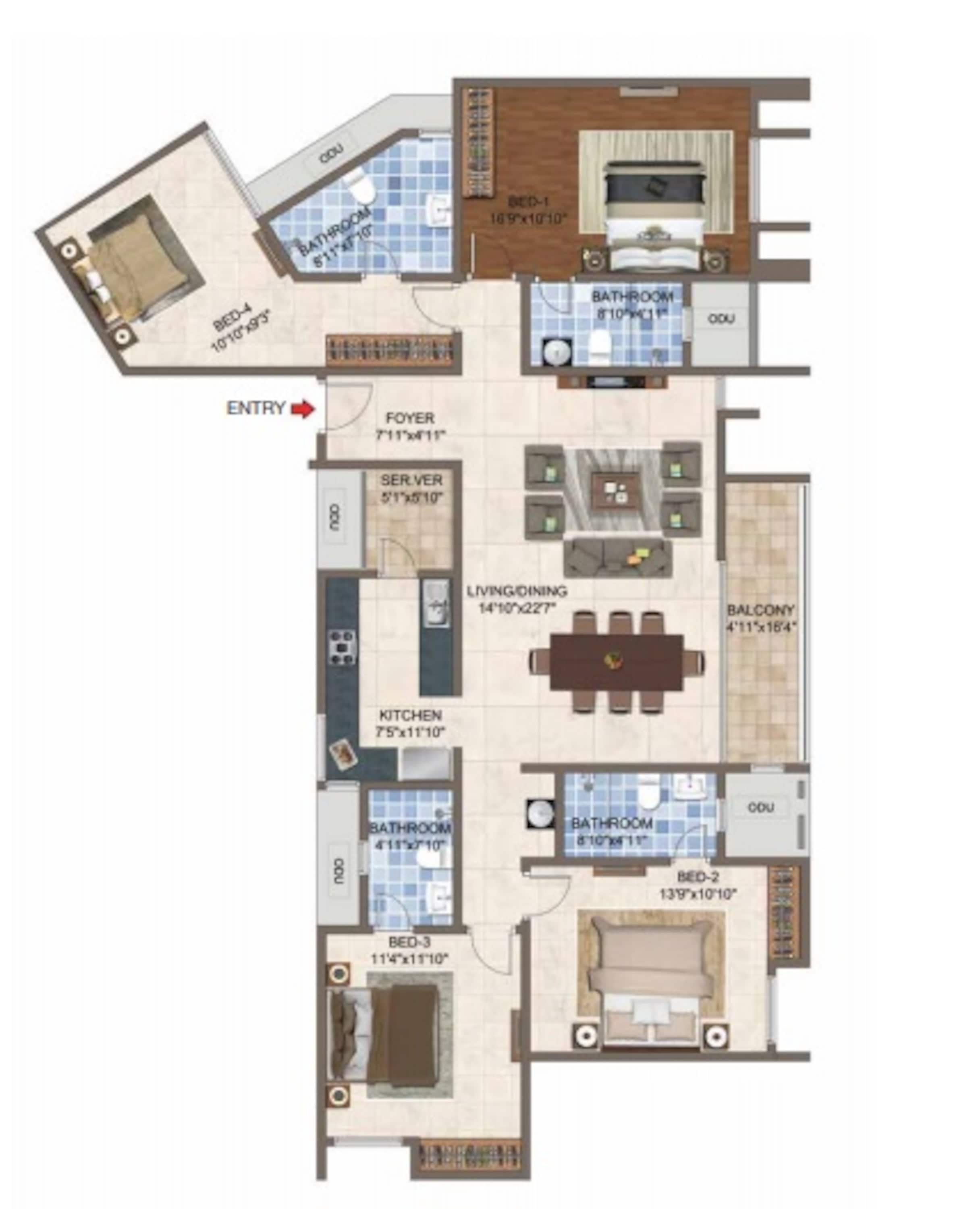 casagrand crescendo apartment 4 bhk 2193sqft 20204808174833