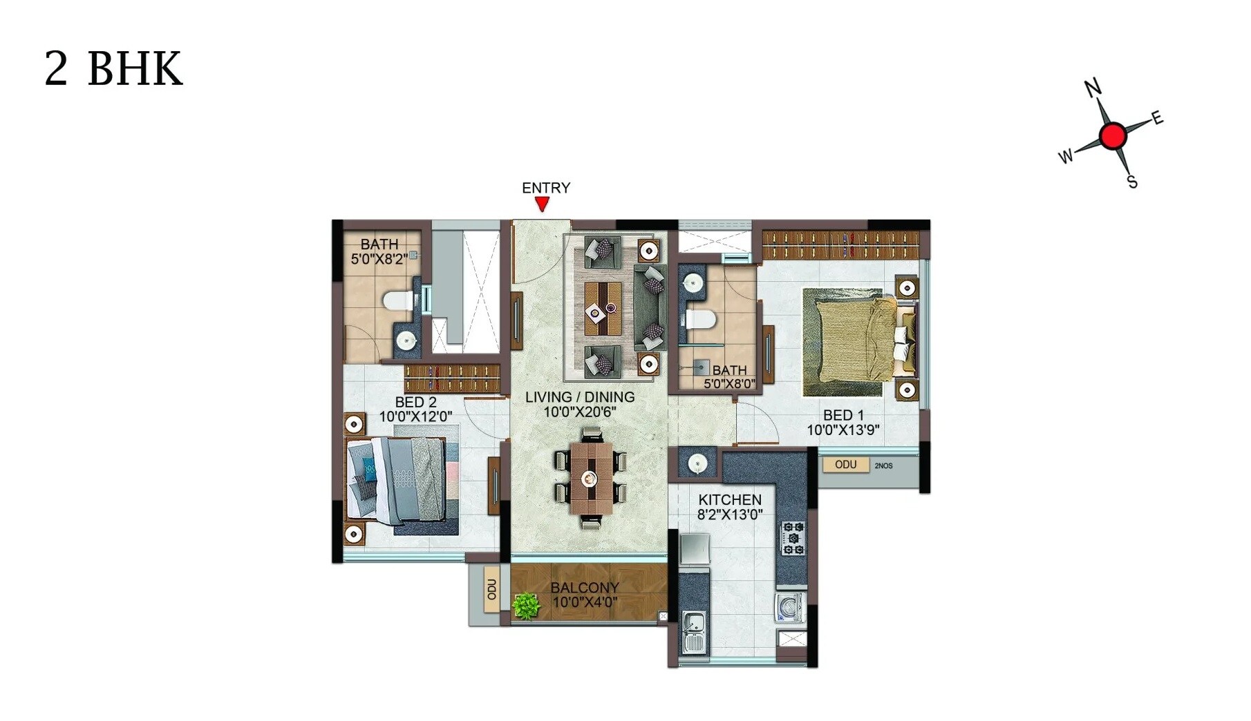 Other, casagrand-highclere 2 Bedroom 1108 Sq.Ft. Apartment In Kundrathur Chennai 9291498