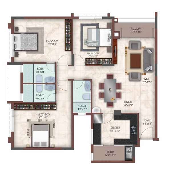 casagrand masseys apartment 3bhk 1580sqft31