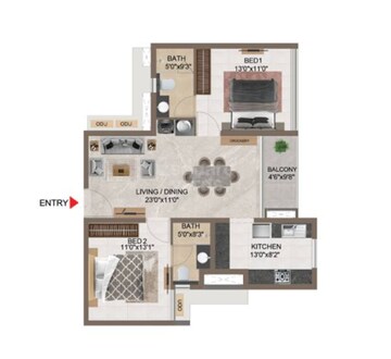  2 BHK Apartment at Casagrand Mercury, Perambur – for Sale