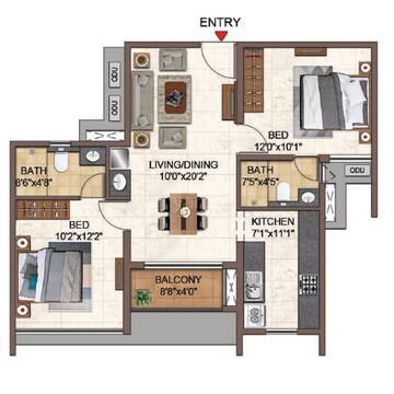  2 BHK Apartment at Casagrand Primrose, Perungalathur – for Sale