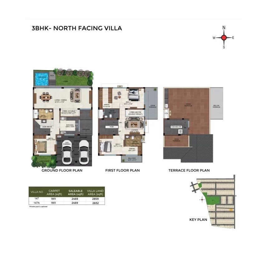 3 BHK 2469 Sq. Ft. Villa