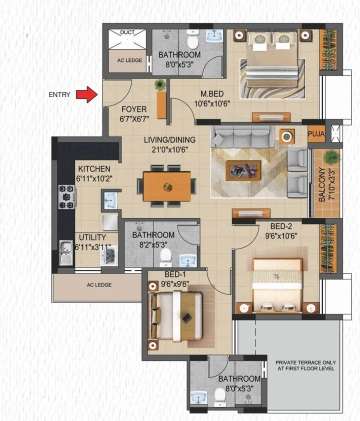 casagrand supremus apartment 3 bhk 1626sqft 20205509125506