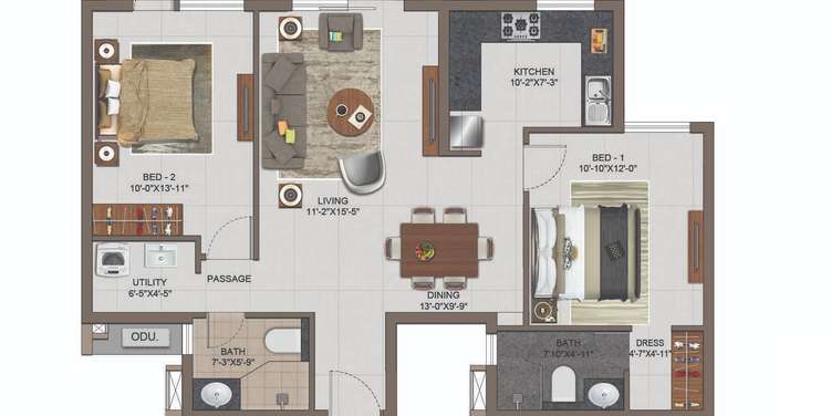 casagrand utopia apartment 2 bhk 1330sqft 20222301162339