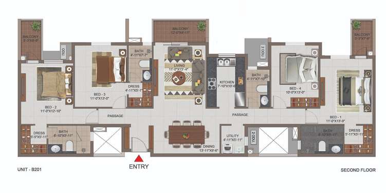 casagrand utopia apartment 4 bhk 2321sqft 20222401162422