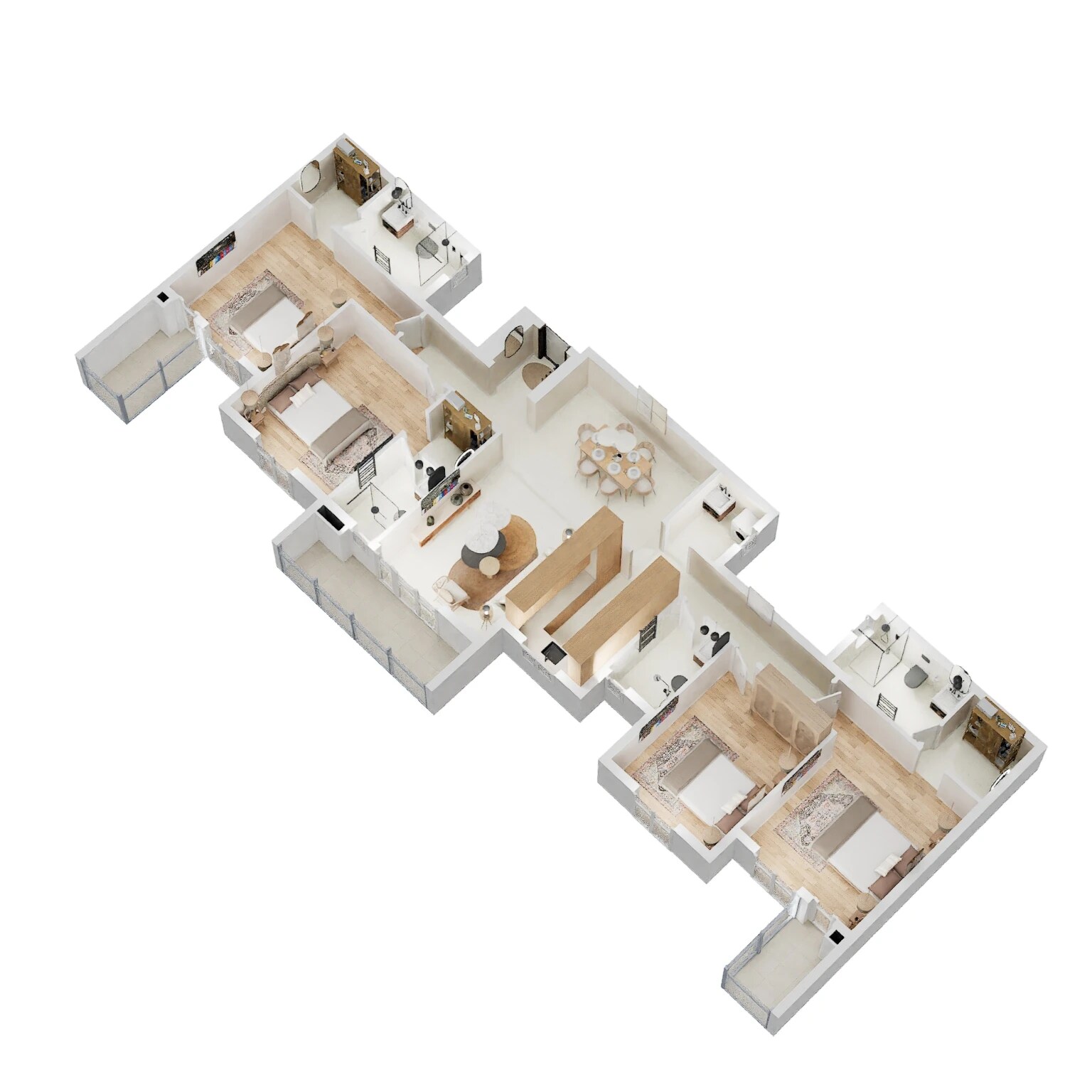 Floor plan of 4 BHK 2364 Sq. Ft. Apartment in Casagrand Utopia, Chennai