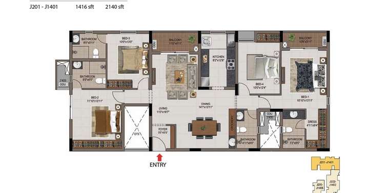 casagrand zenith apartment 4 bhk 2140sqft 20202008192004