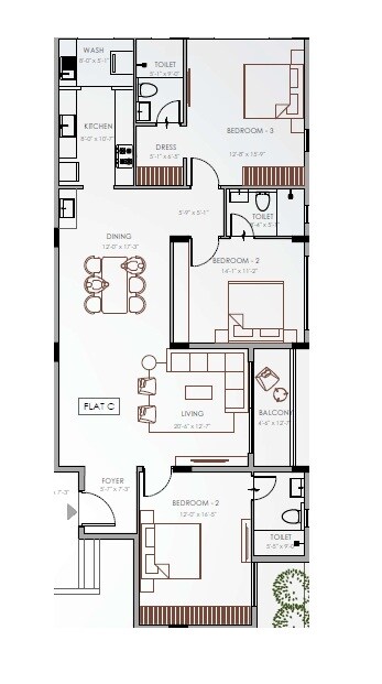1 BHK 1770 Sq. Ft. Apartment