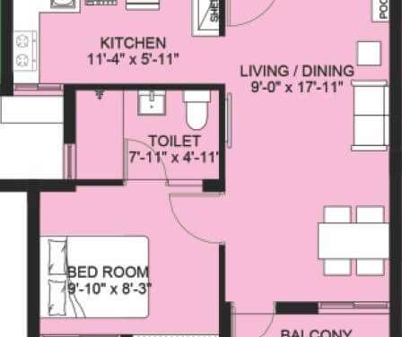 compact homes haripriya apartment 1bhk 550sqft 1