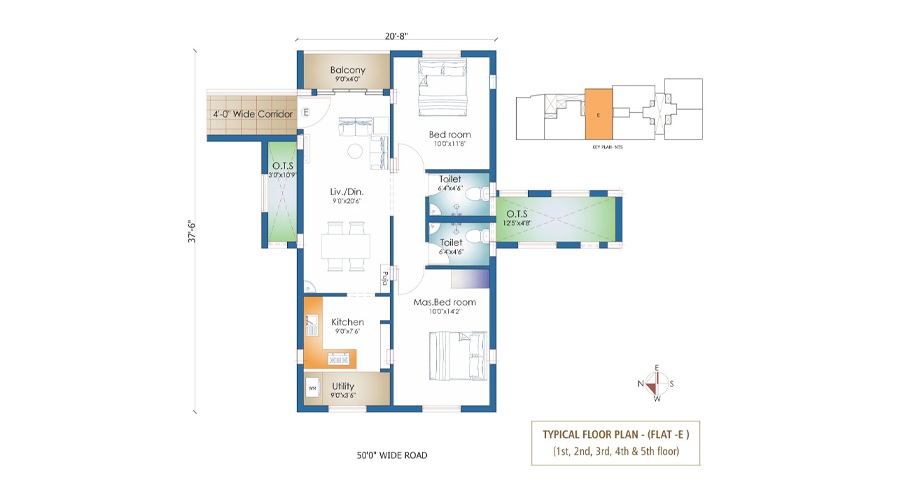 DCC Adanya 2 BHK Layout