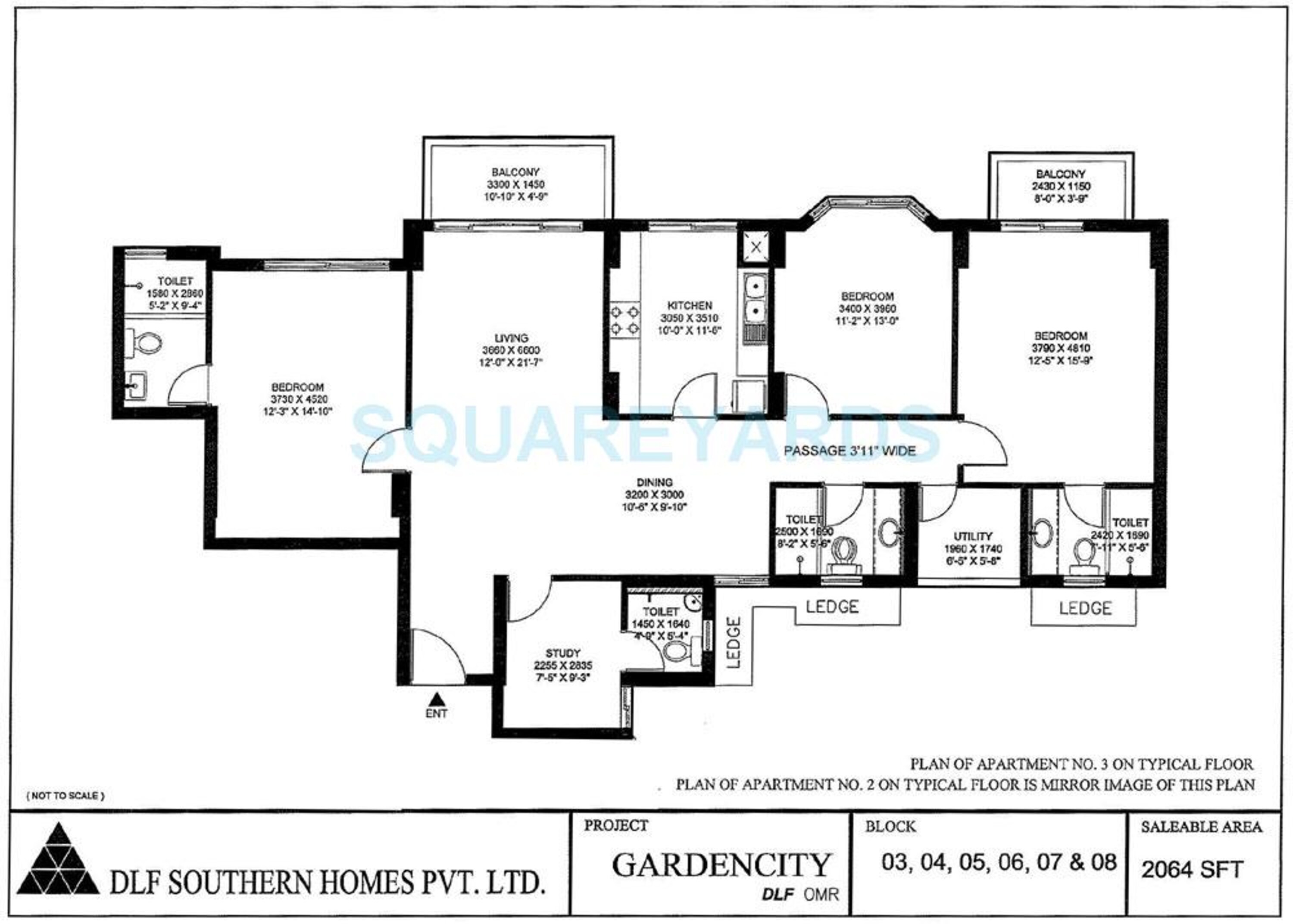 dlf gardencity apartment 3bhk 2064sqft1