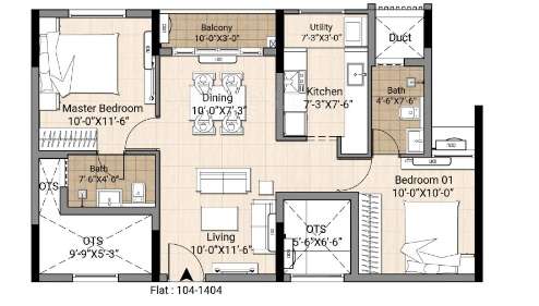 dra centralia  apartment 2 bhk 979sqft 20200227080258