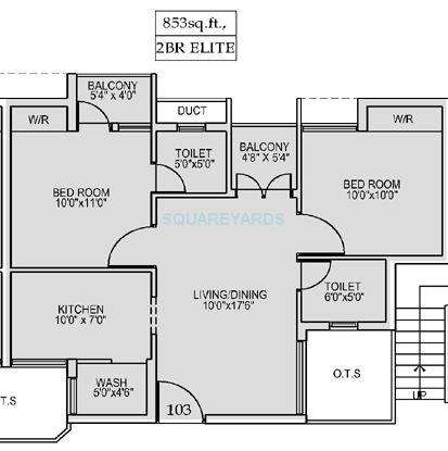 dugar group gold city apartment 2bhk 853sqft1