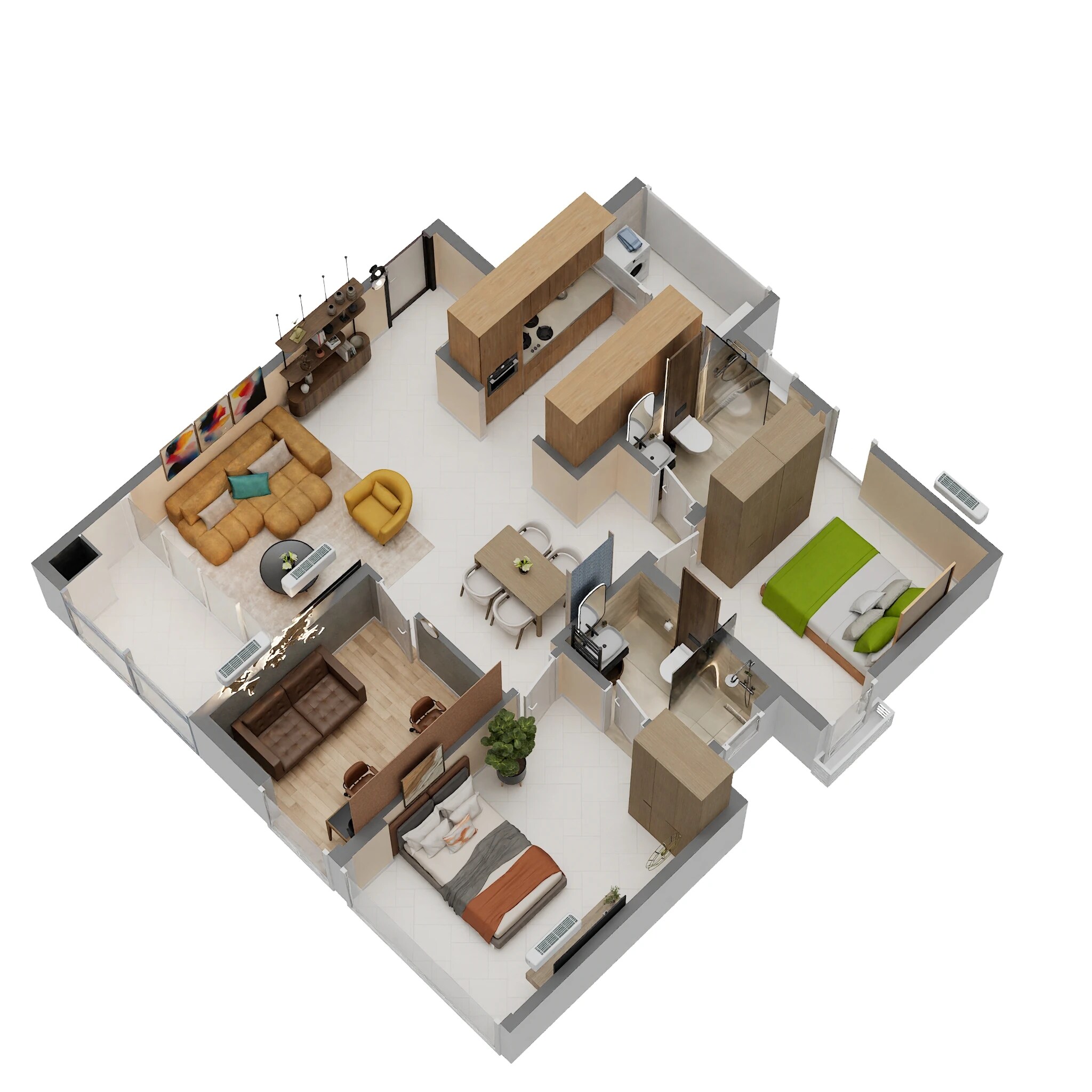 2 BHK 1029 Sq. Ft. Apartment