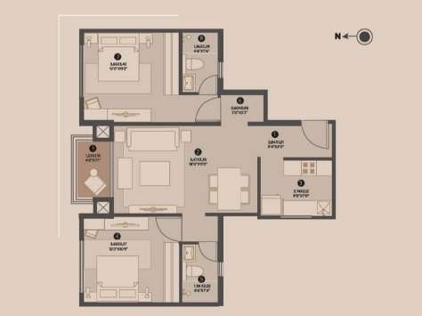 hiranandani upscale apartment 2 bhk 1053sqft 20223402113457