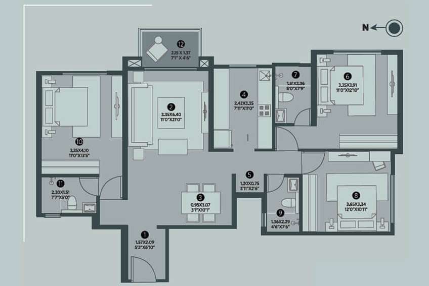 hiranandani upscale apartment 3 bhk 1258sqft 20224002114047