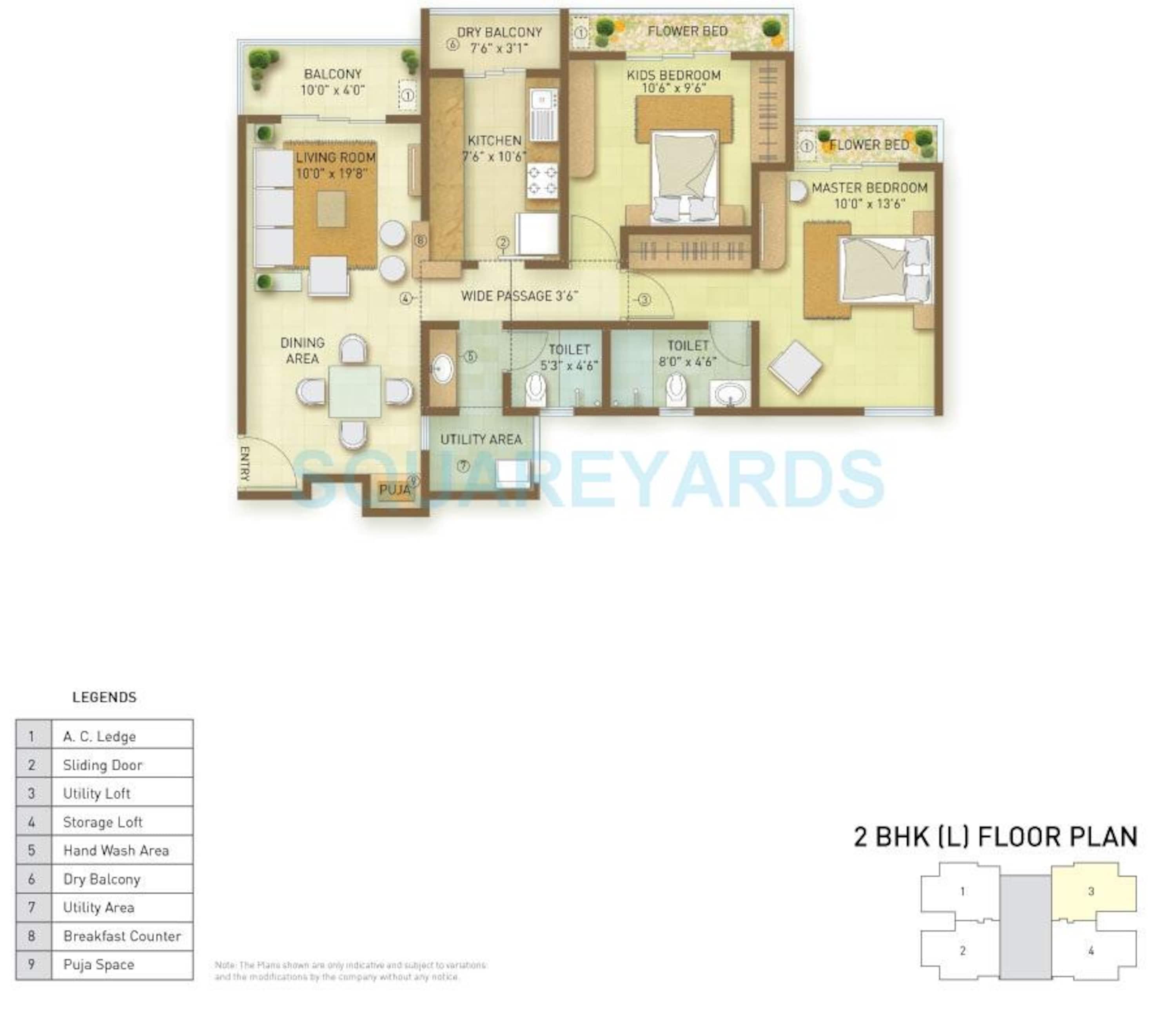 indiabulls greens apartment 2bhk 1280sqft1