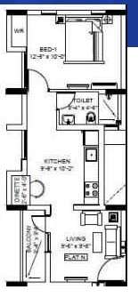 1 BHK 564 Sq. Ft. Apartment in Jain West Minster