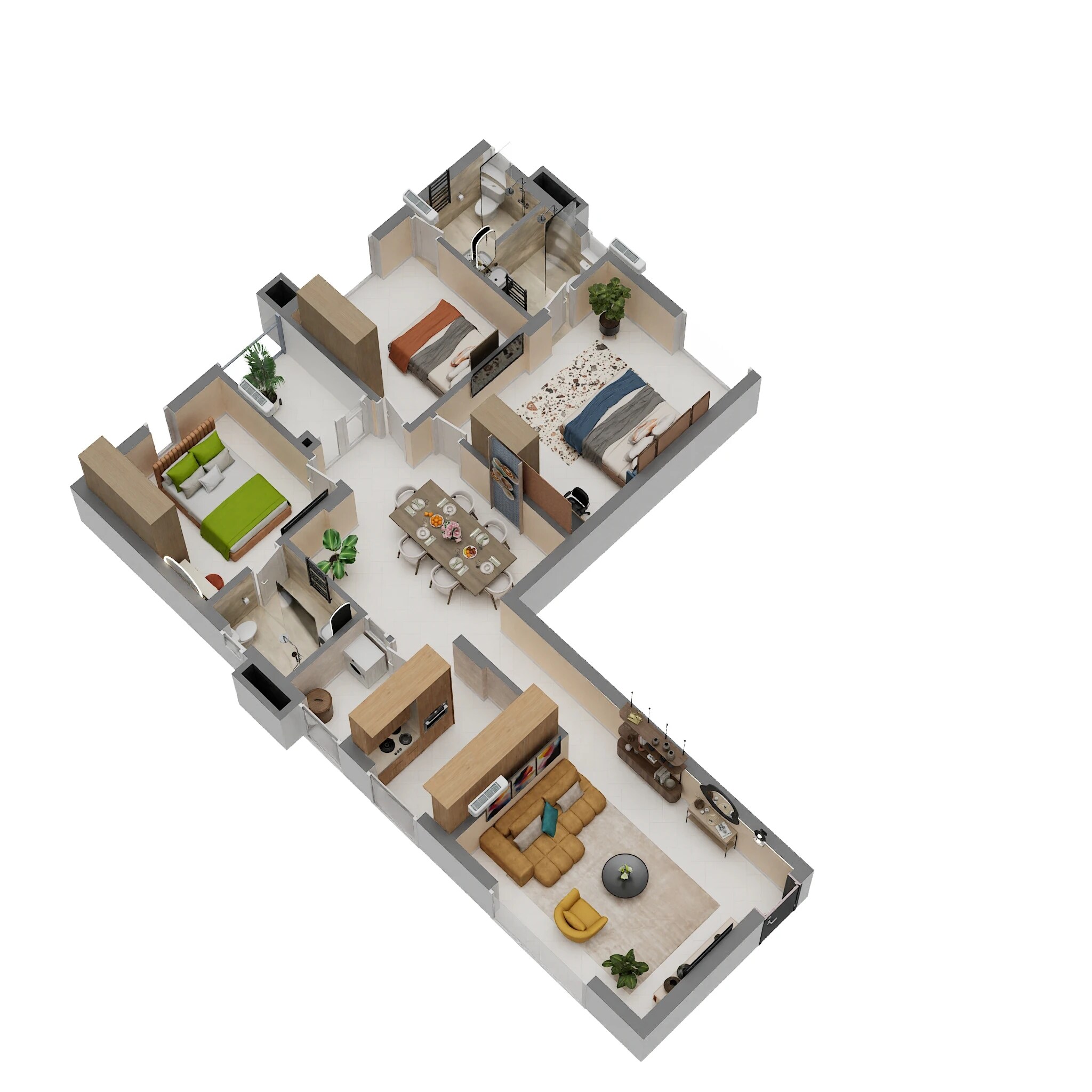 3 BHK 1495 Sq. Ft. Apartment
