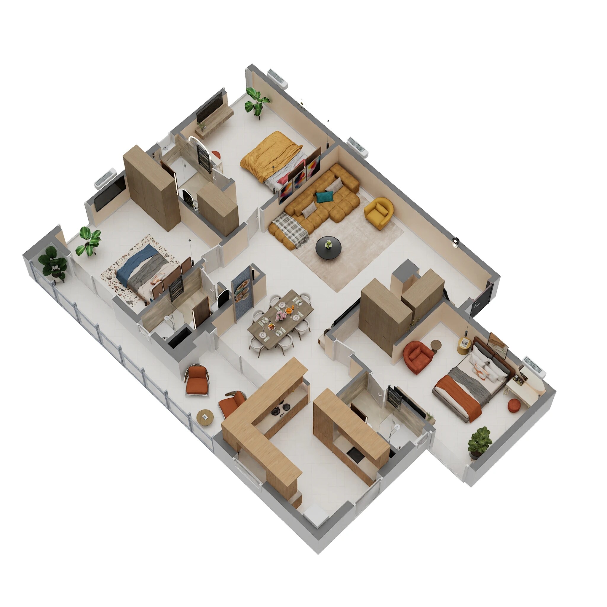 3 BHK 1805 Sq. Ft. Apartment