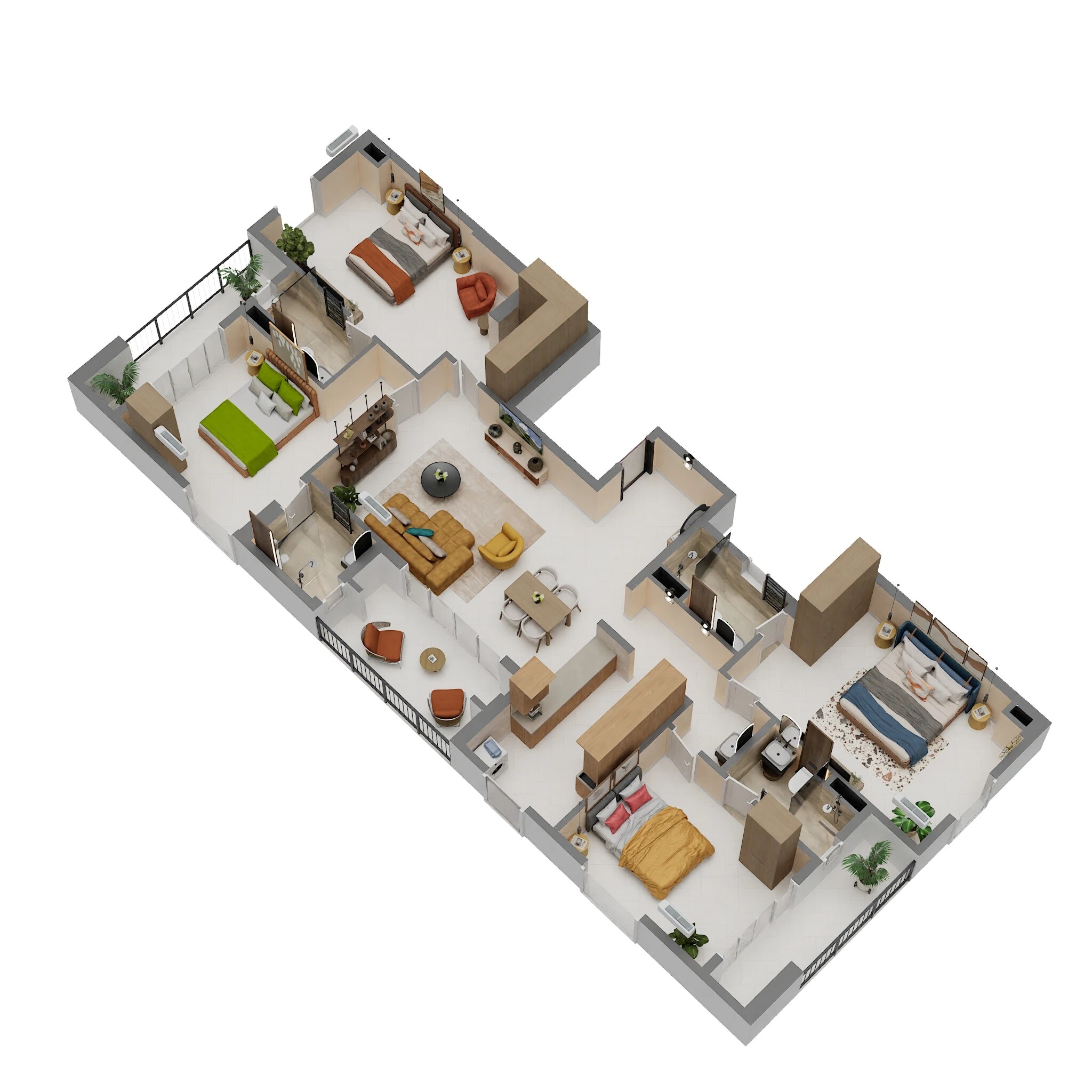 4 BHK 2433 Sq. Ft. Apartment