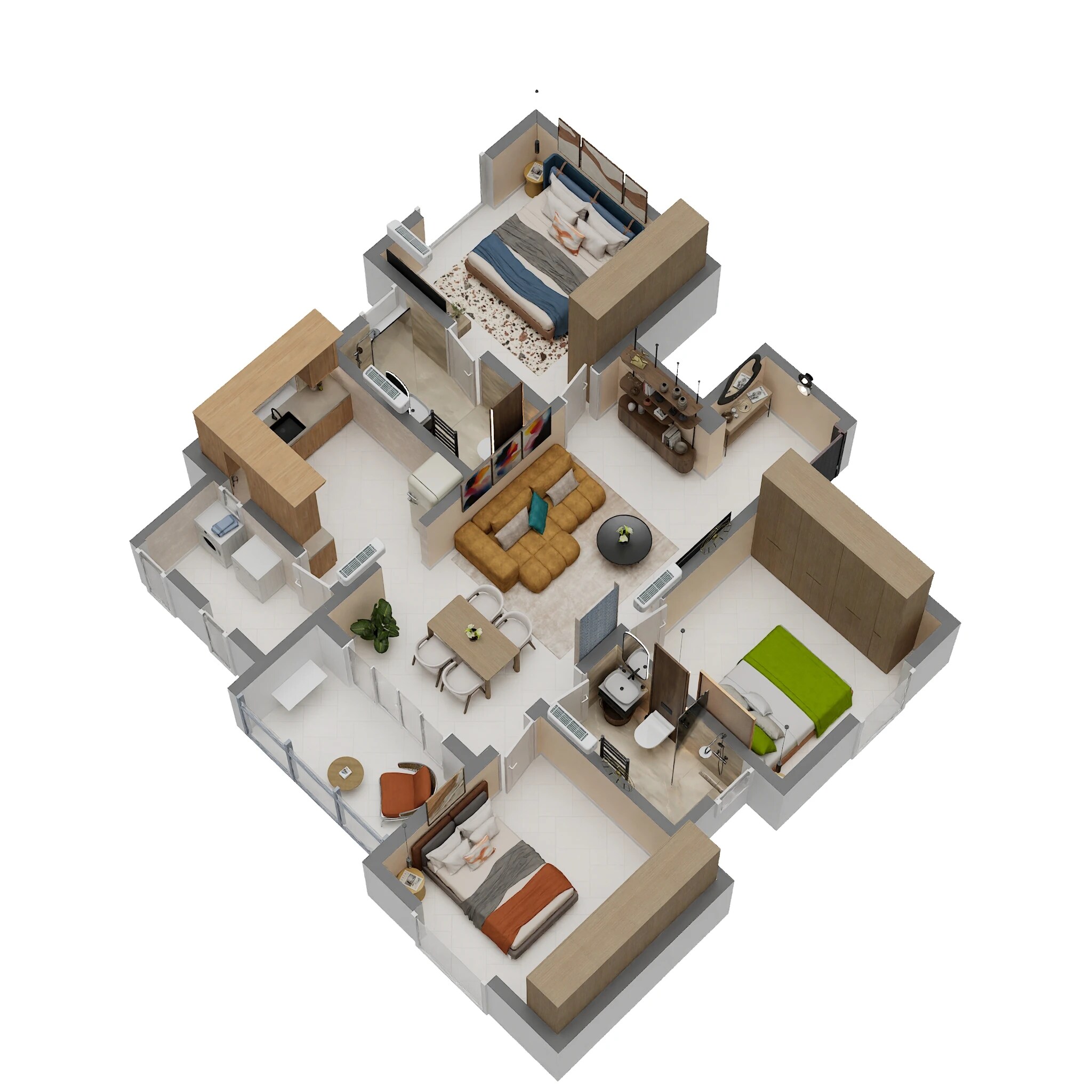 3 BHK 1188 Sq. Ft. Apartment