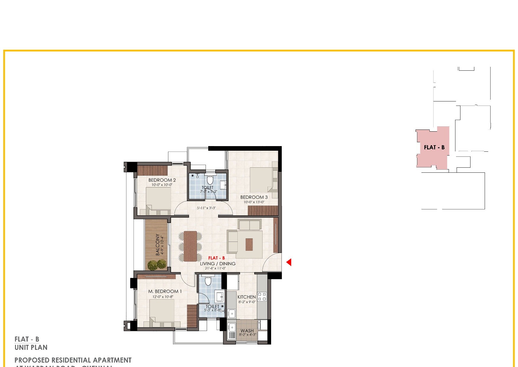 3 BHK 1271 Sq. Ft. Apartment