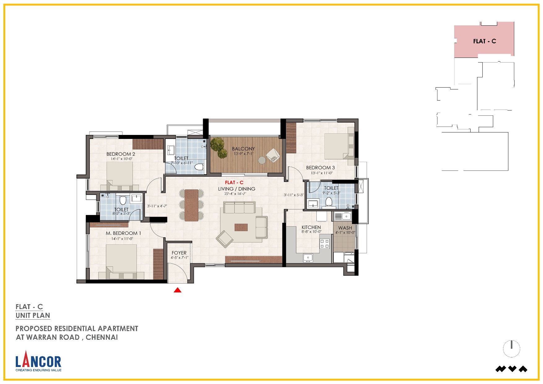 3 BHK 1771 Sq. Ft. Apartment