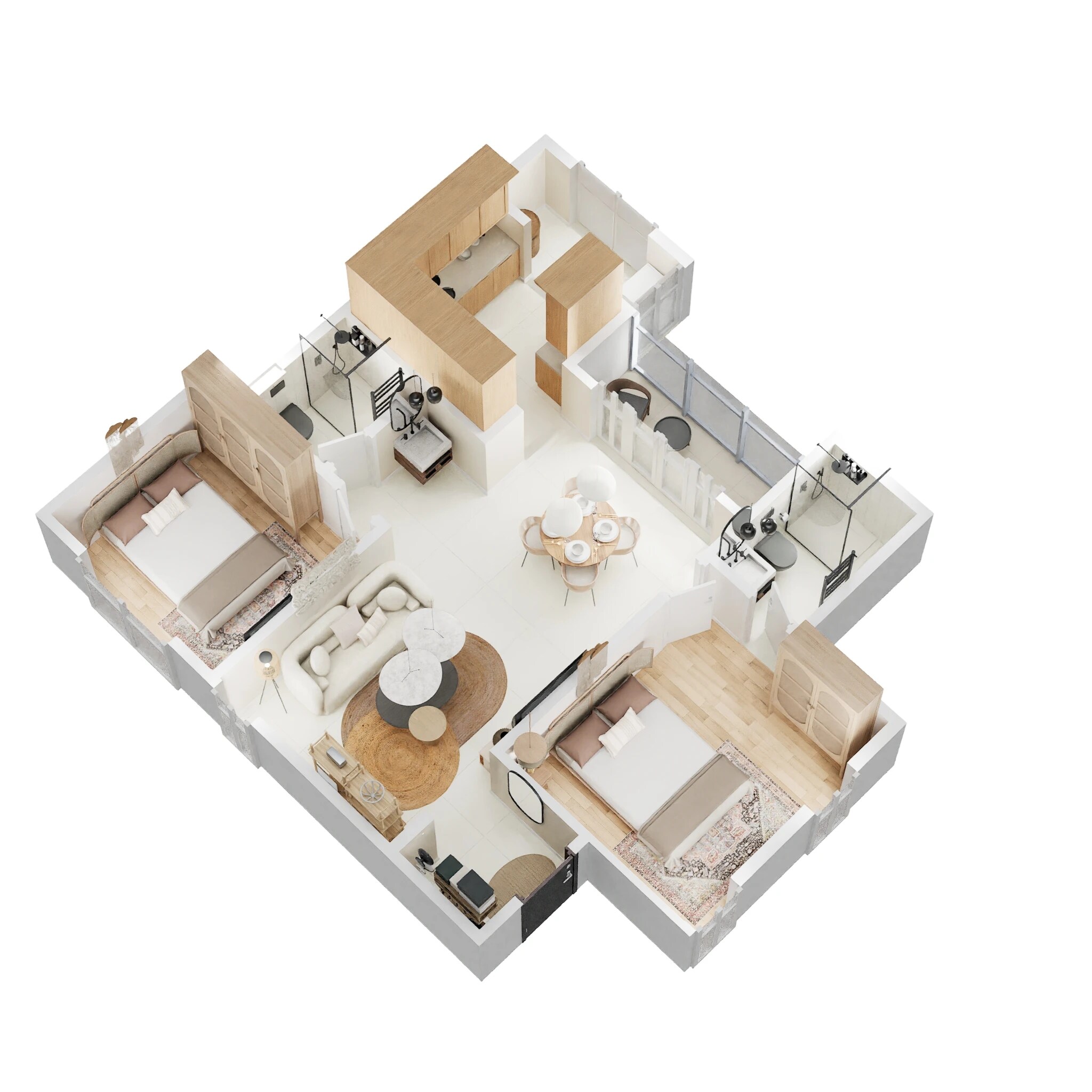 3 BHK 1135 Sq. Ft. Apartment