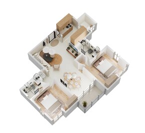 2 BHK 1079 Sq. Ft. Apartment in Mahindra Lakewoods