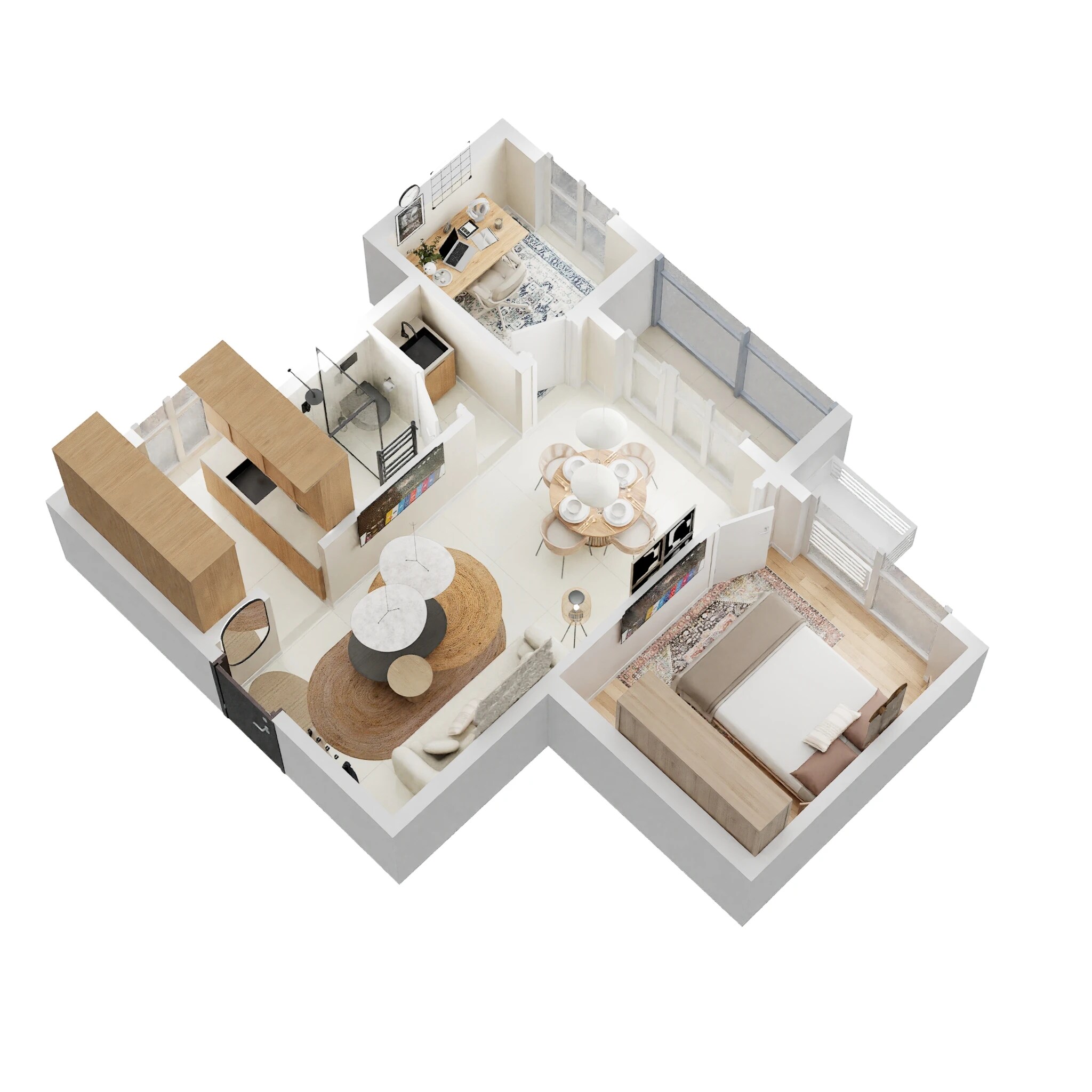 1 BHK 404 Sq. Ft. Apartment