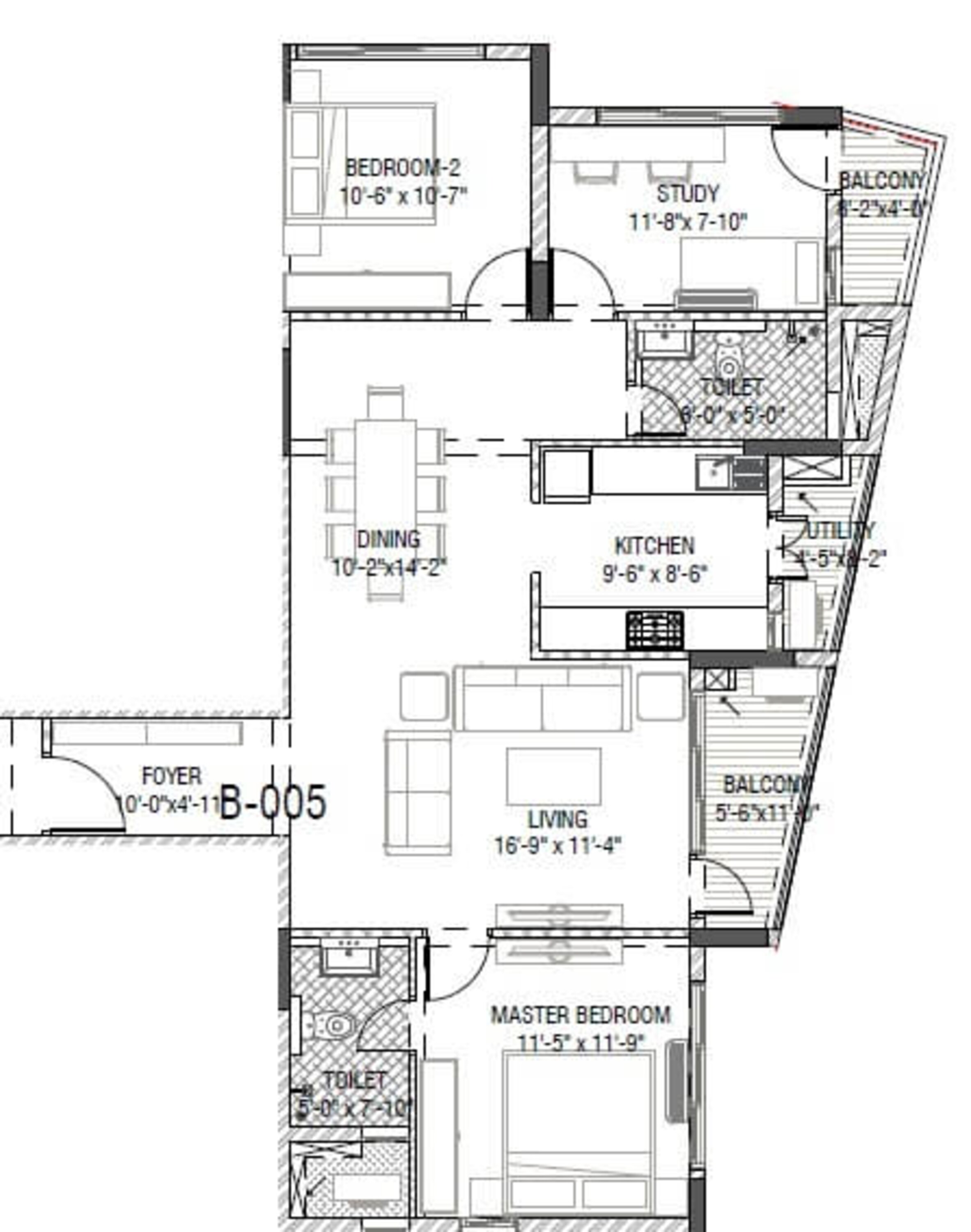 mantri group serene apartment 3bhk 1510sqft 1