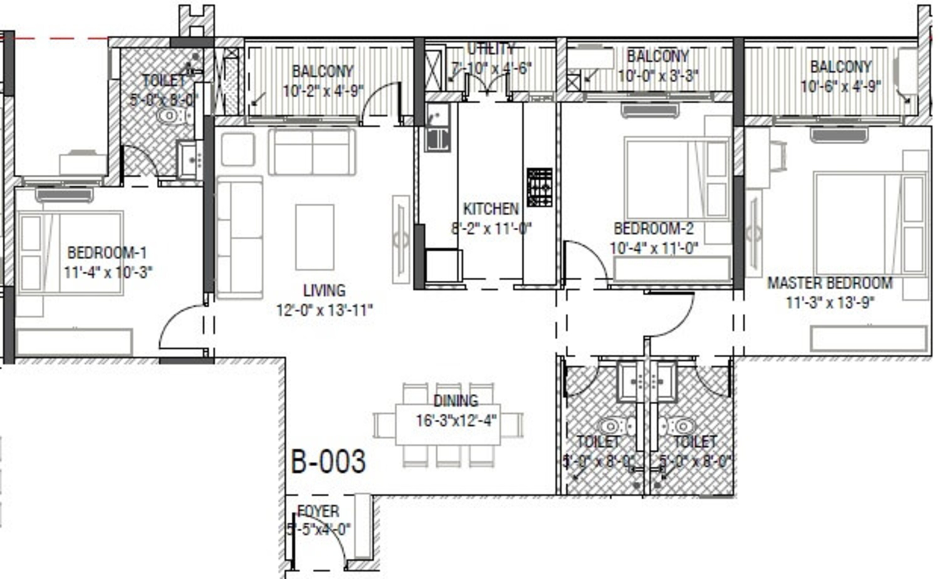 mantri group serene apartment 3bhk 1735sqft 1