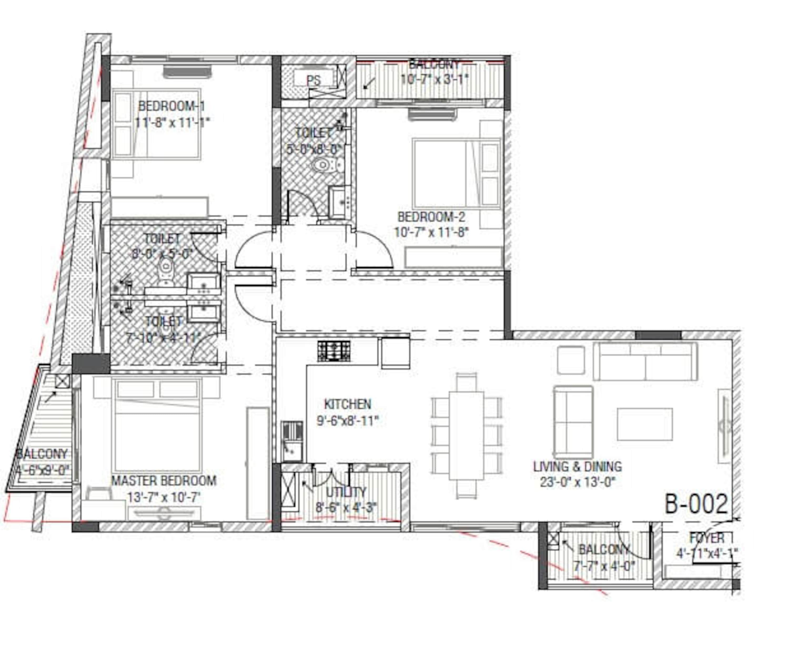 mantri group serene apartment 3bhk 1770sqft 1