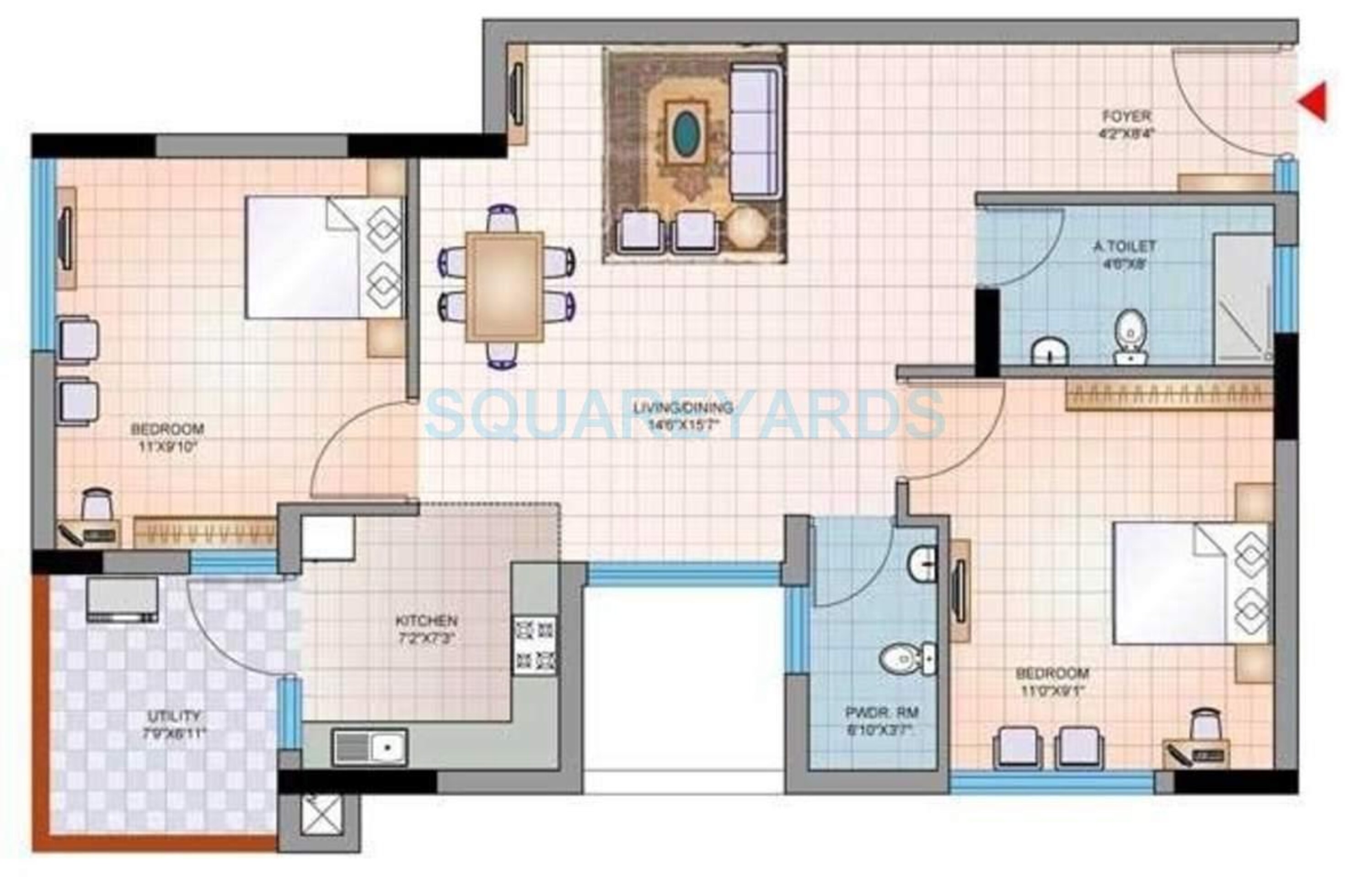 mantri group synergy 2 apartment 2bhk 890sqft1