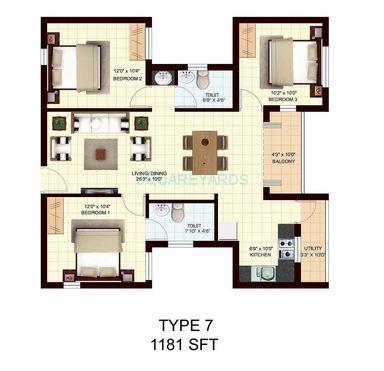 marg utsav apartment 3bhk 1181sqft1