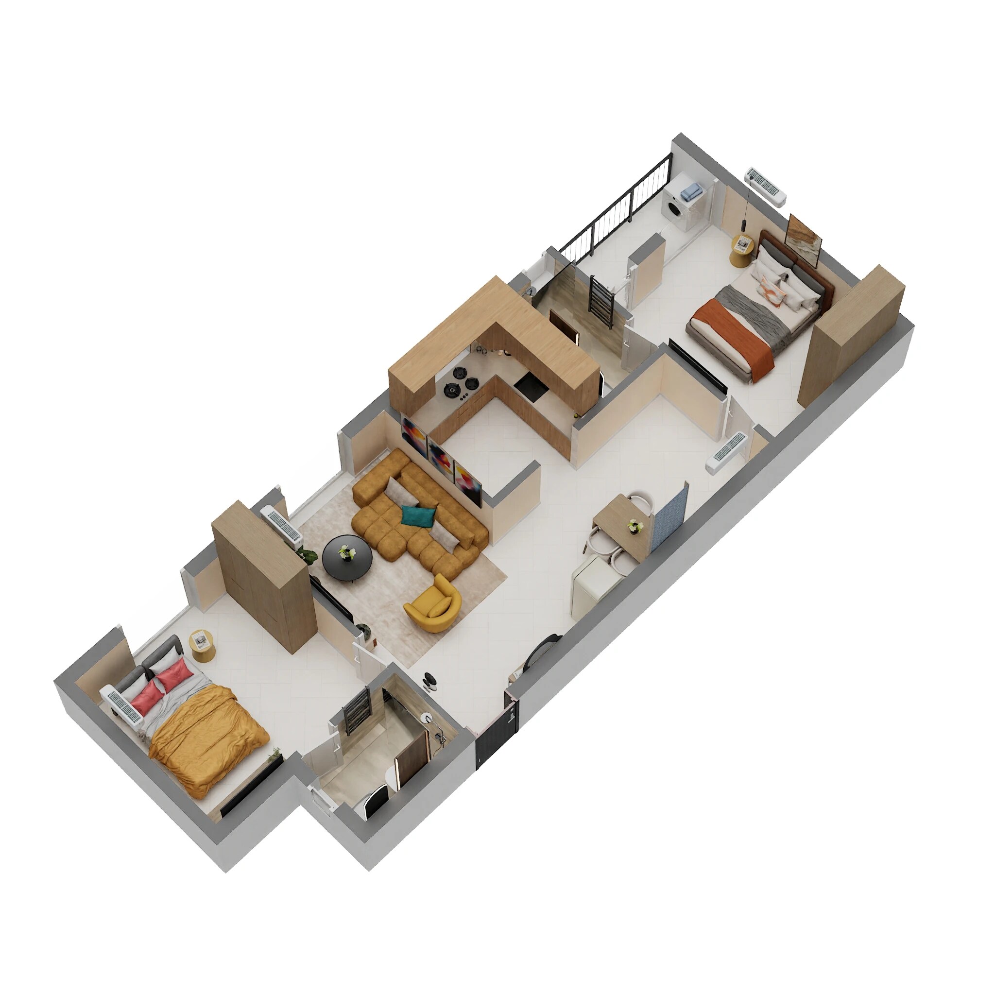 2 BHK 1032 Sq. Ft. Apartment