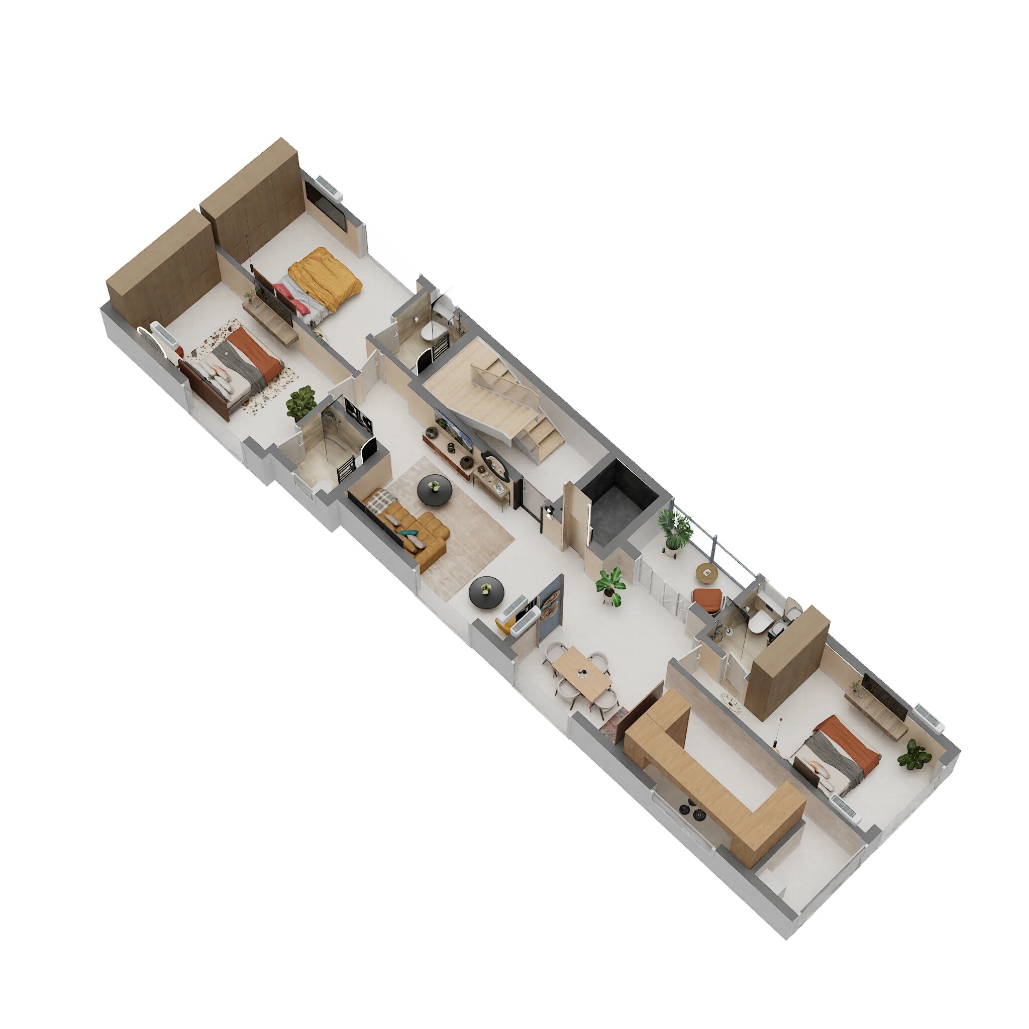 Floor plan of 3 BHK 1815 Sq. Ft. Apartment in Nexa Asta, Chennai