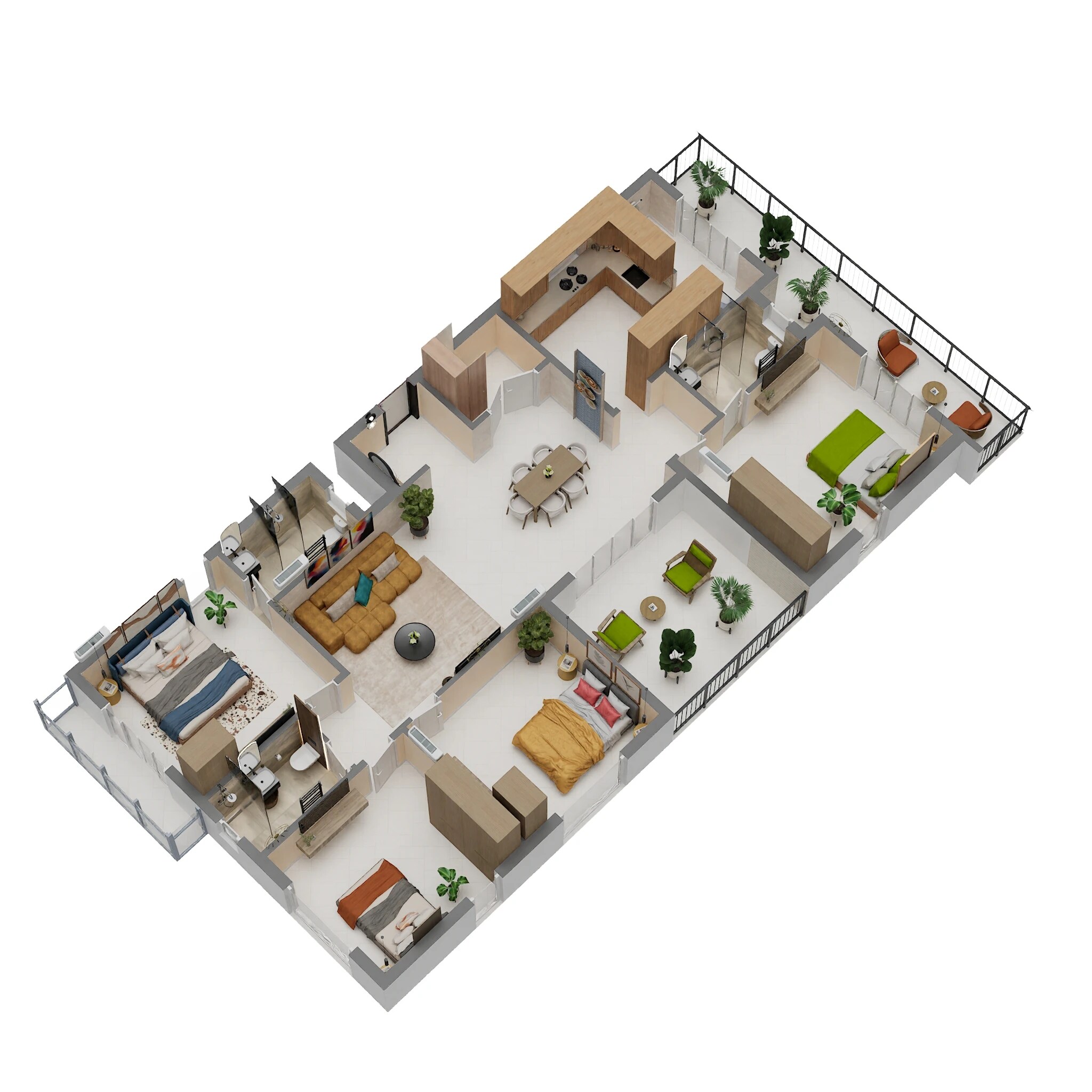 4 BHK 2006 Sq. Ft. Apartment