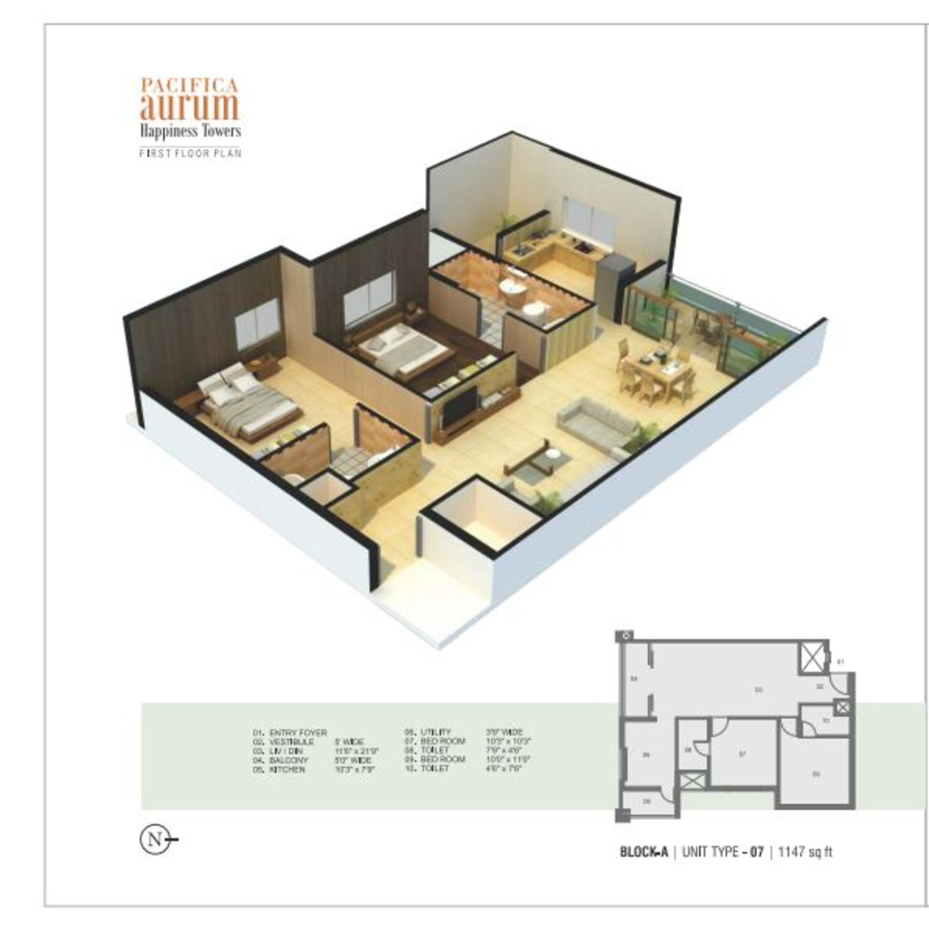 pacifica aurum apartment 2bhk 1147sqft1