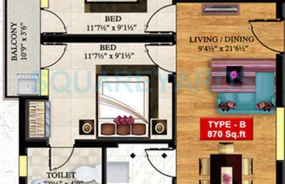 pet thangam flats apartment 2bhk 870sqft 1